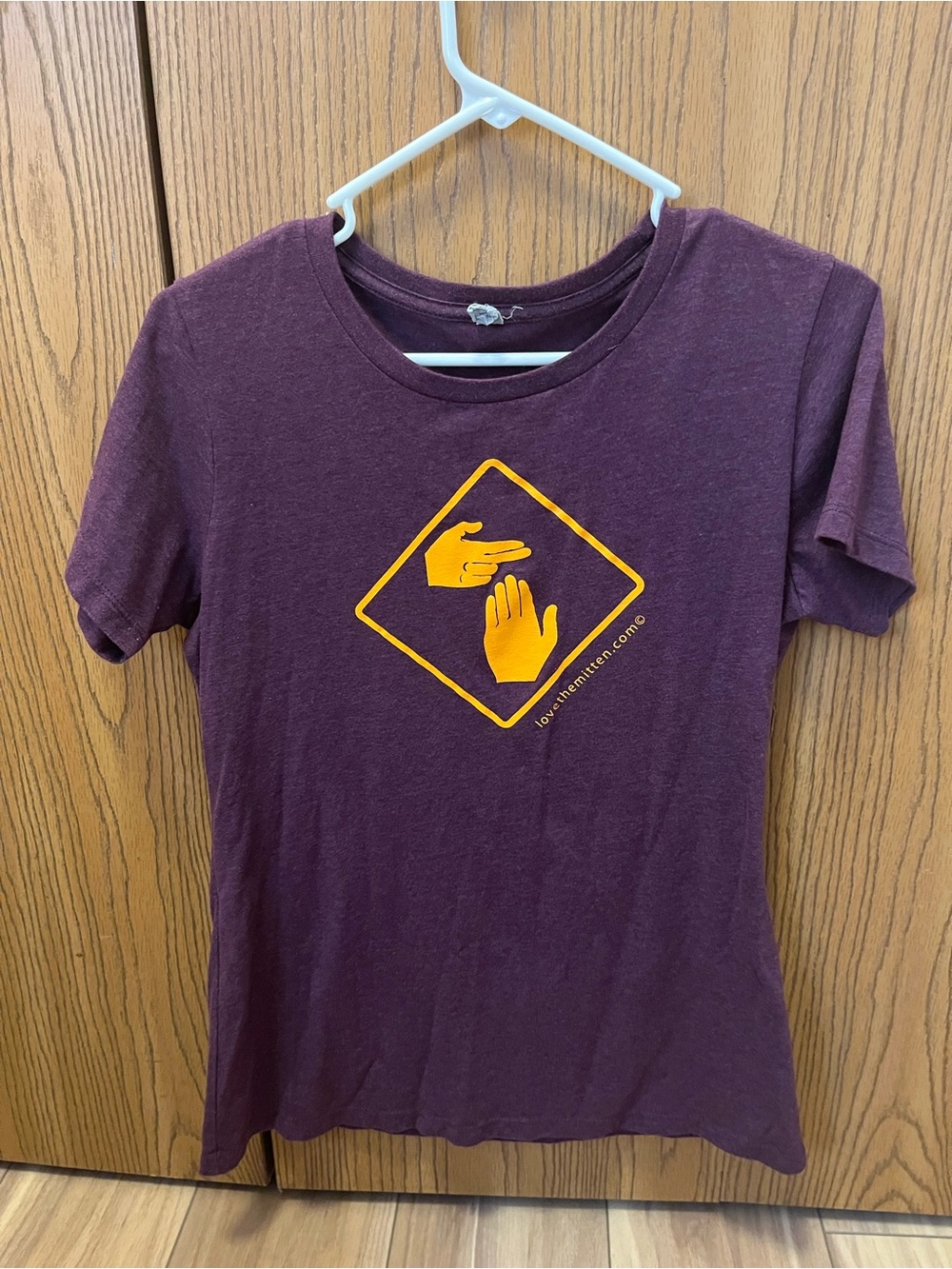 Michigan Purple Graphic Tee with Yellow Sign Motif